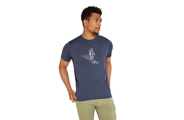 Image of Icebreaker Men Merino 150 Tech Lite SS Tee Skiing Yeti, Graphite, M, IB0A572Y884M