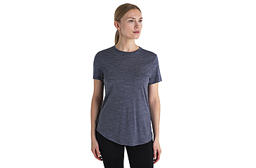 Image of Icebreaker Merino 125 Cool-Lite Sphere III SS Tee - Womens, Midnight Navy Heather, Extra Small, IB0A56ZO440XS