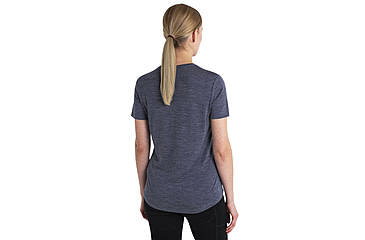 Image of Icebreaker Merino 125 Cool-Lite Sphere III SS Tee - Womens, Midnight Navy Heather, Extra Small, IB0A56ZO440XS