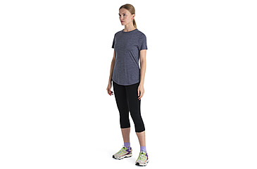 Image of Icebreaker Merino 125 Cool-Lite Sphere III SS Tee - Womens, Midnight Navy Heather, Extra Small, IB0A56ZO440XS