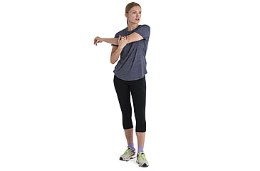 Image of Icebreaker Merino 125 Cool-Lite Sphere III SS Tee - Womens, Midnight Navy Heather, Extra Small, IB0A56ZO440XS