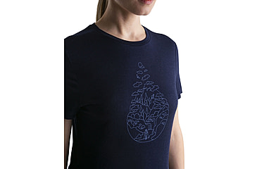 Image of Icebreaker Merino 150 Tech Lite III SS Tee Hike Path - Womens, Midnight Navy, Extra Small, IB0A56YJ401XS
