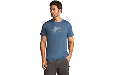 Image of Icebreaker Merino 150 Tech Lite SS T-Shirt Adventure Ride - Mens, Dawn, Large, IB0A576IA76L