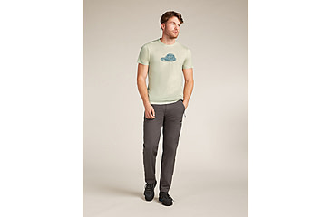 Image of Icebreaker Merino 150 Tech Lite SS T-Shirt Cosy Camper - Mens, Ashen, 2XL, IB0A576E01TXXL