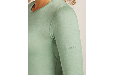 Image of Icebreaker Merino 200 Oasis Long Sleeve Crew Thermal Top - Womens, Seaglass, Small, IB1043750GZS