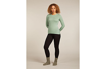 Image of Icebreaker Merino 200 Oasis Long Sleeve Crew Thermal Top - Womens, Seaglass, Small, IB1043750GZS