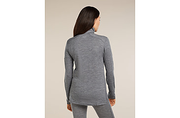 Image of Icebreaker Merino 200 Oasis Long Sleeve Half Zip Thermal Top - Womens, Gritstone HTHR, Large, IBB04380013L