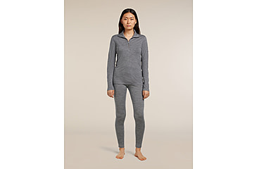 Image of Icebreaker Merino 200 Oasis Long Sleeve Half Zip Thermal Top - Womens, Gritstone HTHR, Large, IBB04380013L