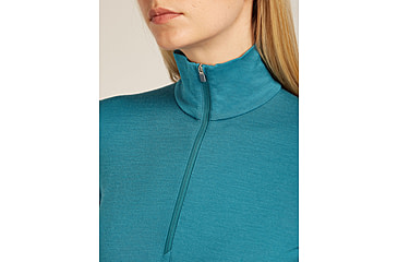 Image of Icebreaker Merino 200 Oasis Long Sleeve Half Zip Thermal Top - Womens, Topaz, Large, IBB043800GQL
