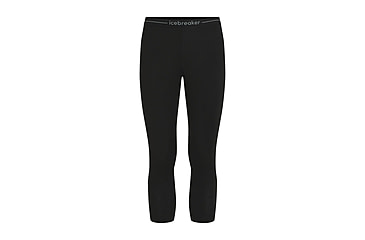 Image of Icebreaker Merino 200 ZoneKnit 3/4 Leggings - Mens, Black, Extra Large, IB0A56QR001XL