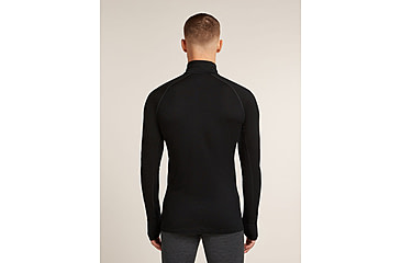 Image of Icebreaker Merino 200 ZoneKnit Long Sleeve Half Zip Thermal Top - Mens, Black, Extra Large, IB0A57CH001XL