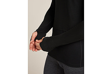 Image of Icebreaker Merino 200 ZoneKnit Long Sleeve Half Zip Thermal Top - Mens, Black, Extra Large, IB0A57CH001XL