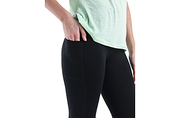 Image of Icebreaker Merino 260 Fastray II 25in High Rise Tights - Womens, Black, Large, IB0A56XI001L