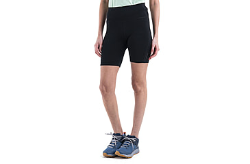 Image of Icebreaker Merino 260 Fastray II 8in High Rise Shorts - Womens, Black, Extra Small, IB0A56XJ001XS