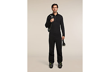 Image of Icebreaker Merino 260 Tech Long Sleeve Half Zip Thermal Top - Mens, Black, Large, IBB04372001L