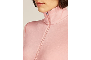 Image of Icebreaker Merino 260 Tech Long Sleeve Half Zip Thermal Top - Womens, Blush, Large, IBB043900GUL