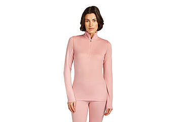 Image of Icebreaker Merino 260 Tech Long Sleeve Half Zip Thermal Top - Womens, Blush, Large, IBB043900GUL