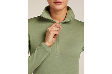 Image of Icebreaker Merino 260 Tech Long Sleeve Half Zip Thermal Top - Womens, Lichen, Medium, IBB04390A74M