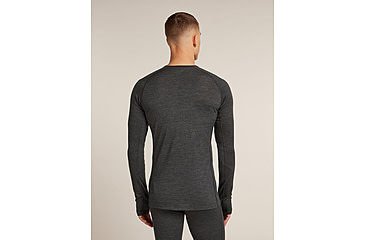 Image of Icebreaker Merino 260 ZoneKnit Long Sleeve Crew Thermal Top - Mens, Jet HTHR, Extra Large, IB0A57CI011XL