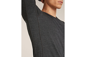 Image of Icebreaker Merino 260 ZoneKnit Long Sleeve Crew Thermal Top - Mens, Jet HTHR, Extra Large, IB0A57CI011XL