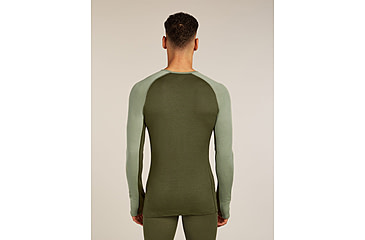 Image of Icebreaker Merino 260 ZoneKnit Long Sleeve Crew Thermal Top - Mens, Loden/Lichen/CB, Extra Large, IB0A57CI0JFXL