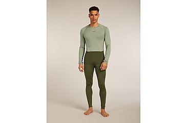 Image of Icebreaker Merino 260 ZoneKnit Long Sleeve Crew Thermal Top - Mens, Loden/Lichen/CB, Extra Large, IB0A57CI0JFXL