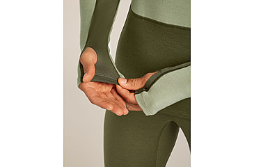 Image of Icebreaker Merino 260 ZoneKnit Long Sleeve Crew Thermal Top - Mens, Loden/Lichen/CB, Extra Large, IB0A57CI0JFXL