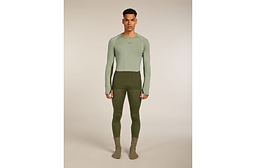Image of Icebreaker Merino 260 ZoneKnit Long Sleeve Crew Thermal Top - Mens, Loden/Lichen/CB, Extra Large, IB0A57CI0JFXL