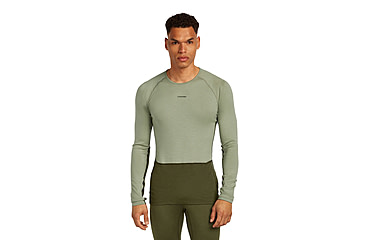 Image of Icebreaker Merino 260 ZoneKnit Long Sleeve Crew Thermal Top - Mens, Loden/Lichen/CB, Extra Large, IB0A57CI0JFXL