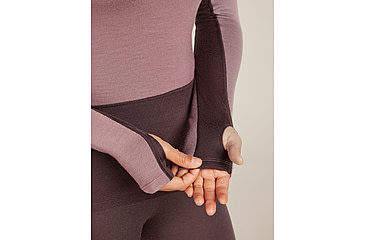 Image of Icebreaker Merino 260 ZoneKnit Long Sleeve Crew Thermal Top - Womens, Java/Summit/CB, Medium, IB0A57CL0JQM