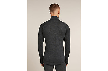 Image of Icebreaker Merino 260 ZoneKnit Long Sleeve Half Zip Thermal Top - Mens, Jet HTHR, Large, IB0A57CJ011L