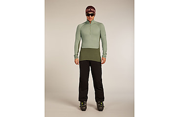 Image of Icebreaker Merino 260 ZoneKnit Long Sleeve Half Zip Thermal Top - Mens, Loden/Lichen/CB, Large, IB0A57CJ0JFL