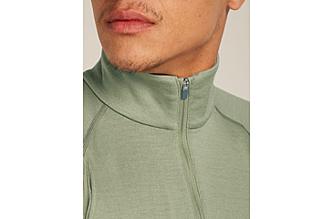 Image of Icebreaker Merino 260 ZoneKnit Long Sleeve Half Zip Thermal Top - Mens, Loden/Lichen/CB, Large, IB0A57CJ0JFL