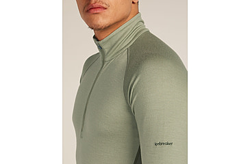 Image of Icebreaker Merino 260 ZoneKnit Long Sleeve Half Zip Thermal Top - Mens, Loden/Lichen/CB, Large, IB0A57CJ0JFL