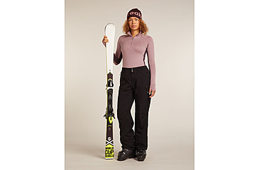 Image of Icebreaker Merino 260 ZoneKnit Long Sleeve Half Zip Thermal Top - Womens, Java/Summit/CB, Small, IB0A57CM0JQS