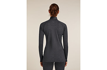 Image of Icebreaker Merino 260 ZoneKnit Long Sleeve Half Zip Thermal Top - Womens, Jet HTHR, Large, IB0A57CM011L