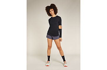Image of Icebreaker Merino Blend 125 Cool-Lite Sphere LS T-Shirt - Womens, Black, Small, IB0A56ZN001S