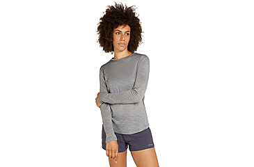 Image of Icebreaker Merino Blend 125 Cool-Lite Sphere LS T-Shirt - Womens, Metro HTHR, Small, IB0A56ZN016S