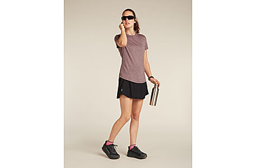 Image of Icebreaker Merino Blend 125 Cool-Lite Sphere SS T-Shirt - Womens, Carob HTHR, Small, IB0A56ZO0BWS