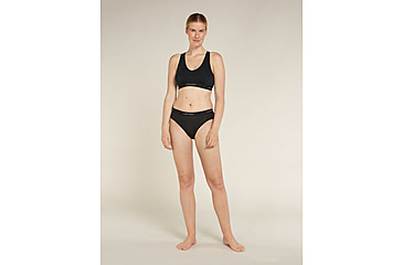 Image of Icebreaker Merino Blend 125 Cool-Lite Sprite Racerback Bra - Womens, Black, Large, IB0A5724001L