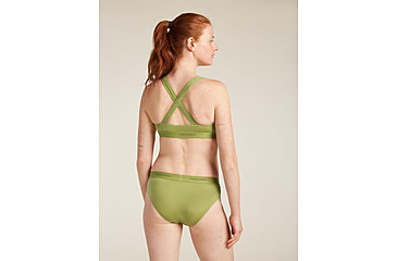 Image of Icebreaker Merino Blend 125 Cool-Lite Sprite Racerback Bra - Womens, Olive, Extra Small, IB0A57240AAXS