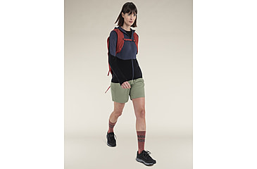 Image of Icebreaker Merino Blend 200 RealFleece Descender LS Zip Hoodie - Womens, Graphite/Black/CB, Extra Large, IBBA56YNA63XL