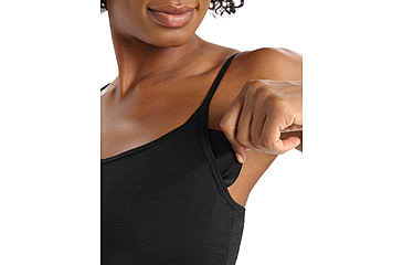Image of Icebreaker Merino Siren Bra Cami Singlet - Womens, Black, Extra Small, IB0A56BL001XS