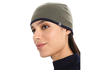 Image of Icebreaker Pocket Beanie, Loden/Midnight Navy, One Size, IBIBM200583OS