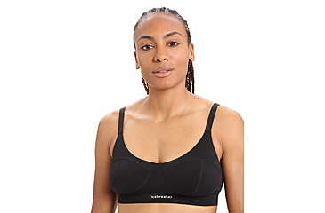 Image of Icebreaker Queens Clasp Bra - Womens, Black, Extra Large, IB0A59HR001XL