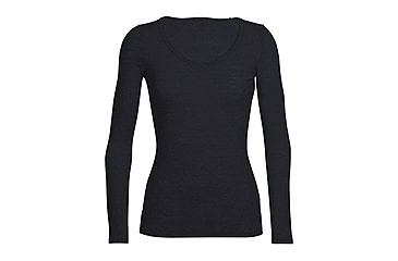 Image of Icebreaker Siren Long Sleeve Sweetheart Top - Women's, Black, Extra Large, IB103194001XL