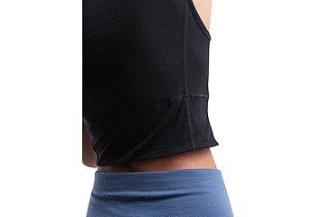Image of Icebreaker Women Merino 125 ZoneKnit Energy Wind Cropped Bra-Tank, Black, S, IB0A56XT001S