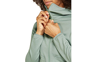 Image of Icebreaker Women Merino 560 Realfleece Elemental LS Zip Hoodie, Moss, L, IBBA56SS01GL