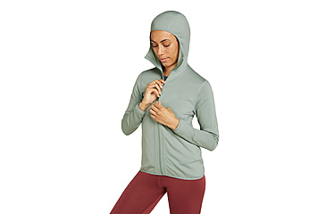 Image of Icebreaker Women Merino 560 Realfleece Elemental LS Zip Hoodie, Moss, L, IBBA56SS01GL