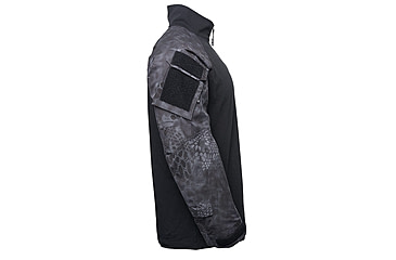 Image of Kryptek Tactical Long Sleeve Zip - Mens, Black/Typhon, Small, 19TACZLSBKT3